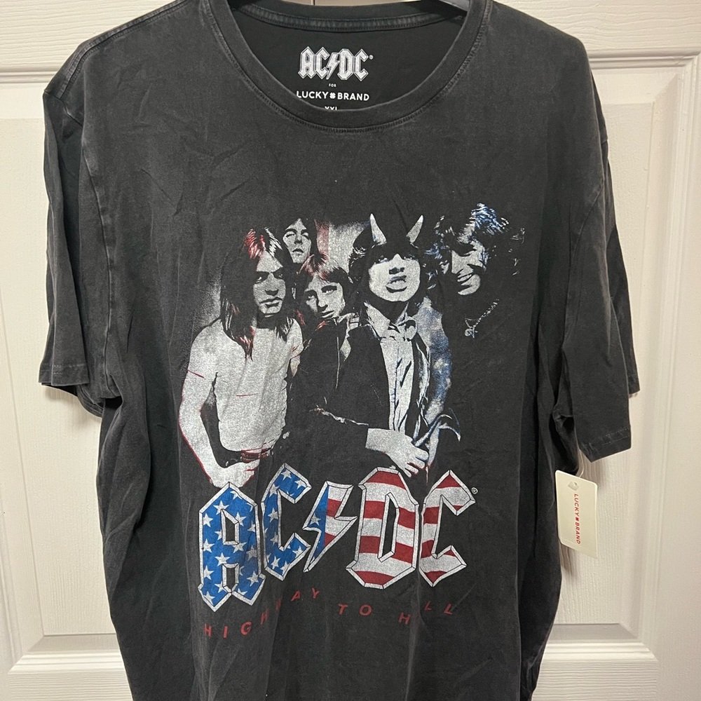 Lucky Brand Black AC⚡️DC Black T-Shirt | Size  XXL